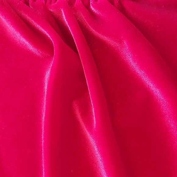 Jon Den Red Velvet Fitted Top - Picture 3 of 6